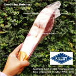 Beef rib TOMAHAWK Australia STEER (young cattle) DIAMANTINA frozen portioned 1 rib +/- 1.6kg (price/kg)